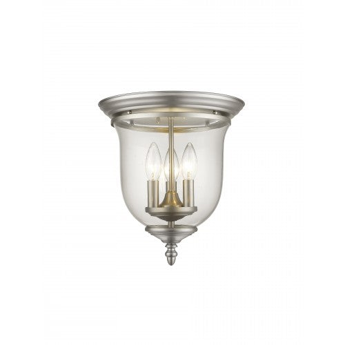 Livex Lighting Legacy 3 Light Brushed Nickel Ceiling Mount