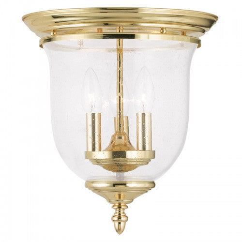Livex Lighting Legacy 3 Light Polished Brass Ceiling Mount