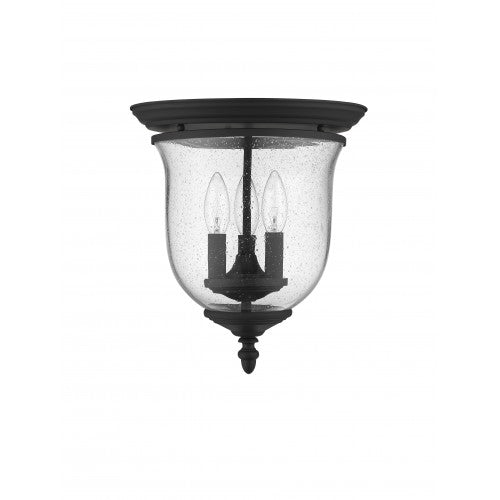 Livex Lighting Legacy 3 Light Black Ceiling Mount