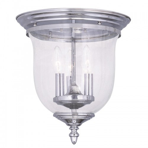 Livex Lighting Legacy 3 Light Polished Chrome Ceiling Mount