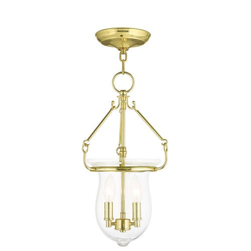 Livex Lighting Canterbury 2 Light Polished Brass Pendant