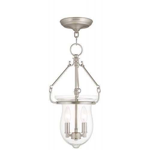 Livex Lighting Canterbury 2 Light Brushed Nickel Pendant