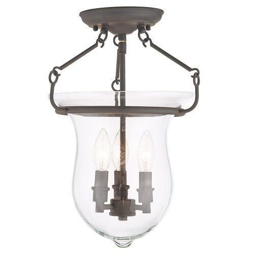 Livex Lighting Canterbury 3 Light Bronze Ceiling Mount