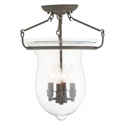 Livex Lighting Canterbury 4 Light Bronze Ceiling Mount