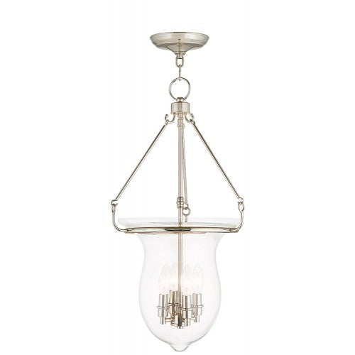 Livex Lighting Canterbury 4 Light Polished Nickel Pendant