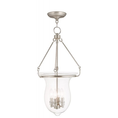 Livex Lighting Canterbury 4 Light Brushed Nickel Pendant