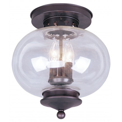 Livex Lighting Harbor 3 Light Bronze Ceiling Mount