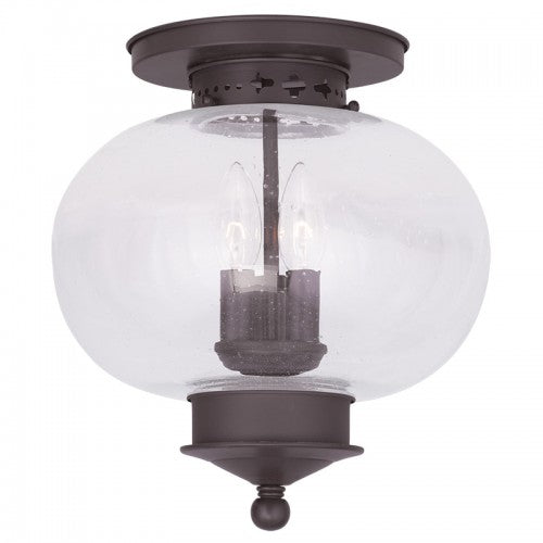 Livex Lighting Harbor 3 Light Bronze Ceiling Mount