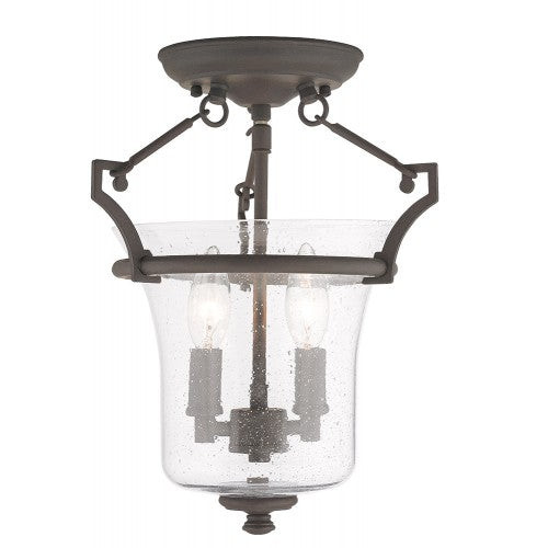 Livex Lighting Buchanan 2 Light Bronze Ceiling Mount