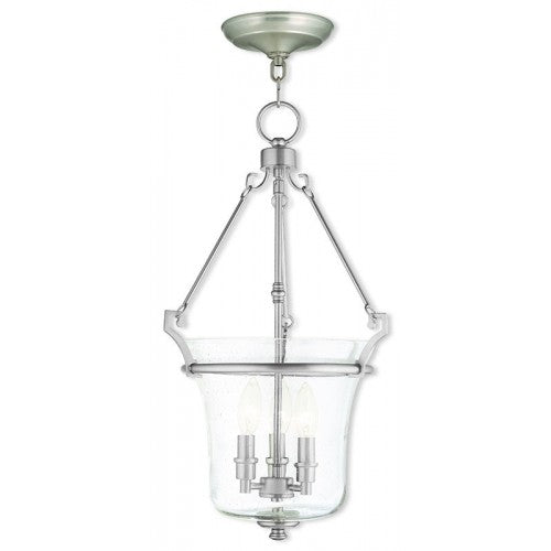Livex Lighting Buchanan 3 Light Brushed Nickel Pendant
