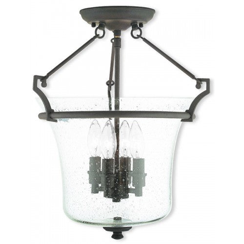 Livex Lighting Buchanan 4 Light Bronze Ceiling Mount