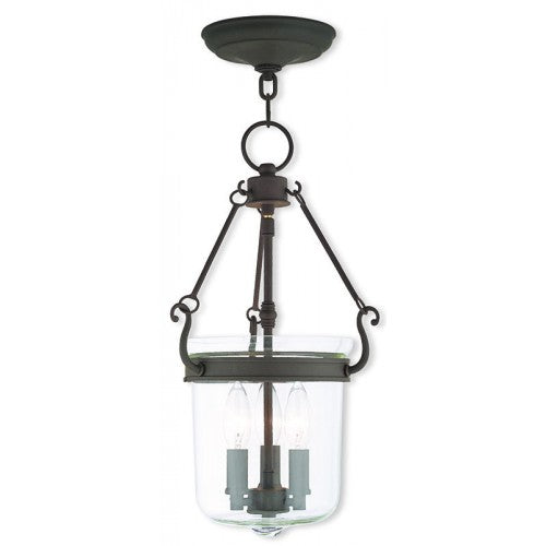 Livex Lighting Rockford 3 Light Bronze Pendant
