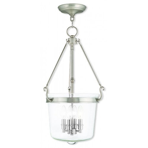 Livex Lighting Rockford 4 Light Brushed Nickel Pendant