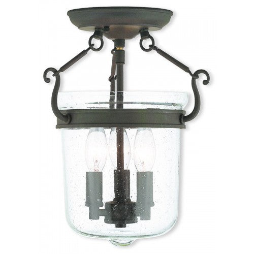 Livex Lighting Winchester 3 Light Bronze Ceiling Mount