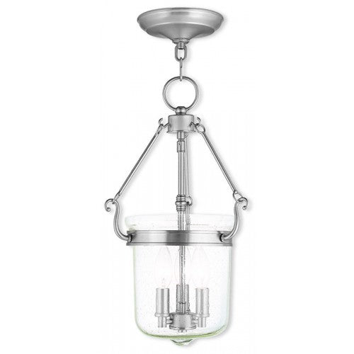 Livex Lighting Winchester 3 Light Brushed Nickel Pendant
