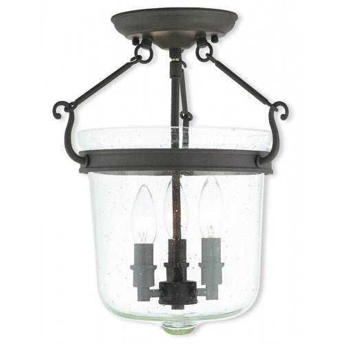 Livex Lighting Winchester 3 Light Bronze Ceiling Mount
