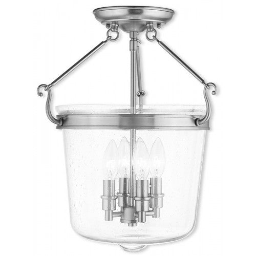Livex Lighting Winchester 4 Light Brushed Nickel Ceiling Mount