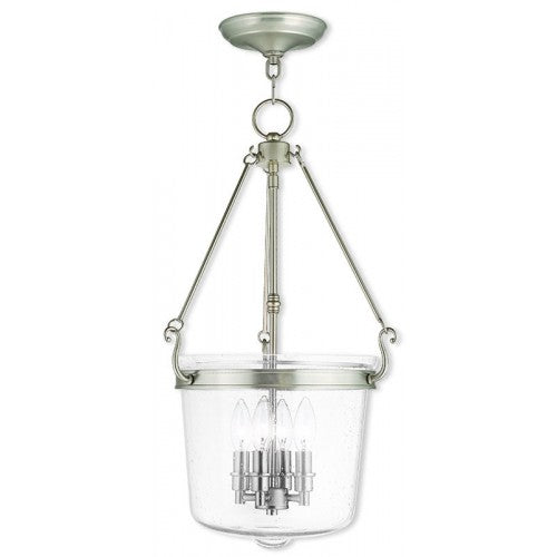 Livex Lighting Winchester 4 Light Brushed Nickel Pendant