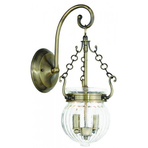 Livex Lighting Everett 2 Light Antique Brass Wall Sconce
