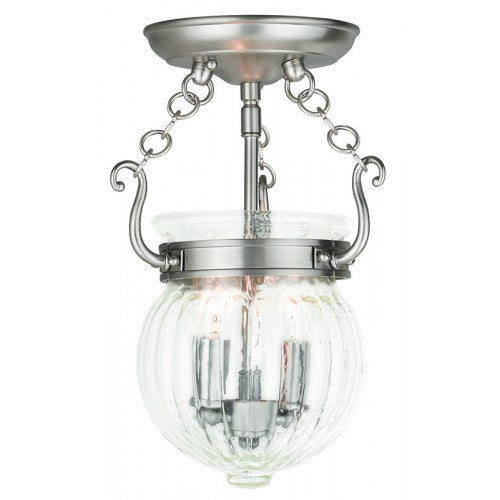 Livex Lighting Everett 2 Light Brushed Nickel Ceiling Mount