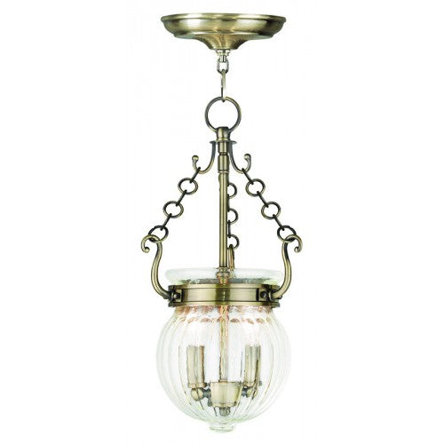 Livex Lighting Everett 2 Light Antique Brass Pendant