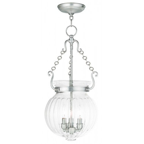 Livex Lighting Everett 3 Light Brushed Nickel Pendant