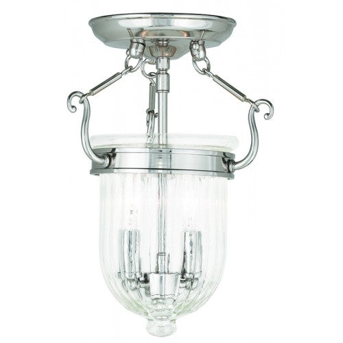 Livex Lighting Coventry 2 Light Polished Nickel Ceiling Mount