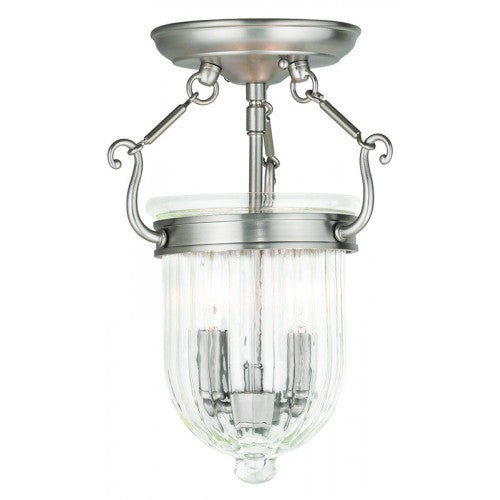 Livex Lighting Coventry 2 Light Brushed Nickel Ceiling Mount