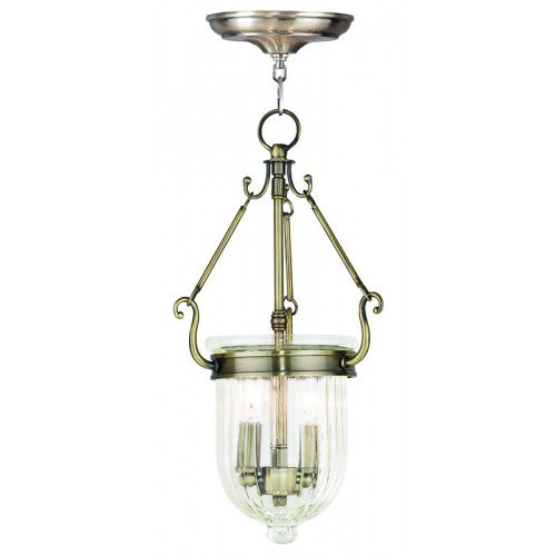 Livex Lighting Coventry 2 Light Antique Brass Pendant