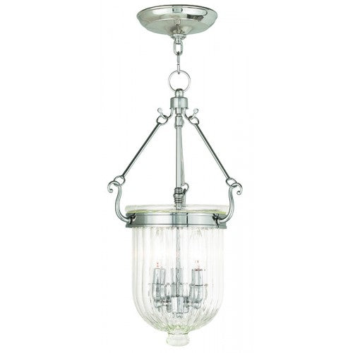 Livex Lighting Coventry 3 Light Polished Nickel Pendant