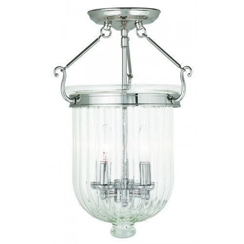 Livex Lighting Coventry 3 Light Polished Nickel Ceiling Mount