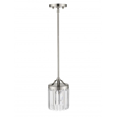 Livex Lighting Ashton 1 Light Brushed Nickel Mini Pendant
