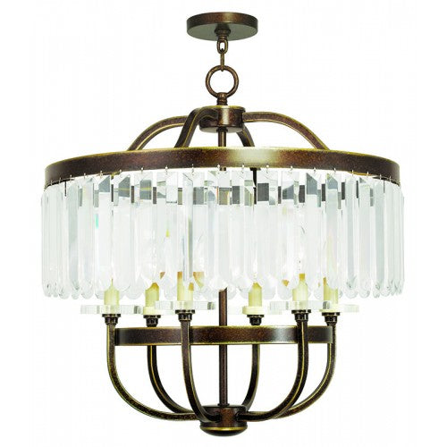 Livex Lighting Ashton 6 Light Palacial Bronze Chandelier
