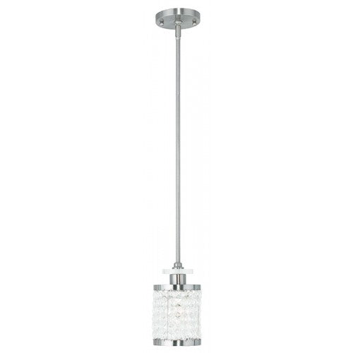 Livex Lighting Grammercy 1 Light Brushed Nickel Mini Pendant