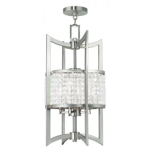Livex Lighting Grammercy 4 Light Brushed Nickel Lantern