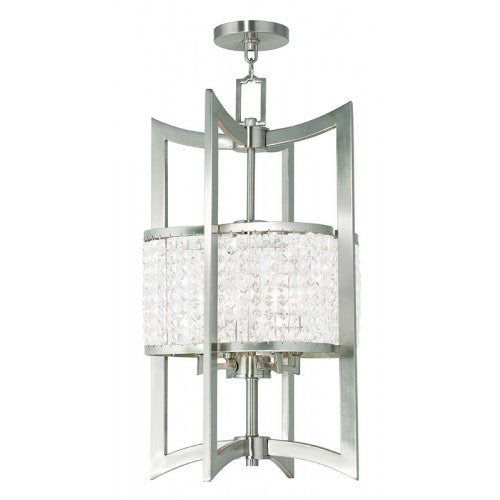 Livex Lighting Grammercy 4 Light Brushed Nickel Lantern