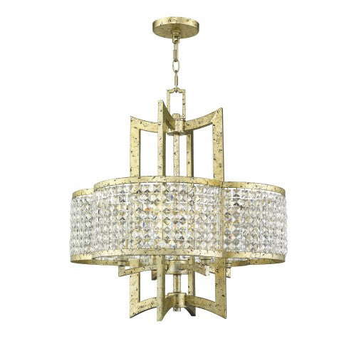 Livex Lighting Grammercy 4 Light Winter Gold Chandelier