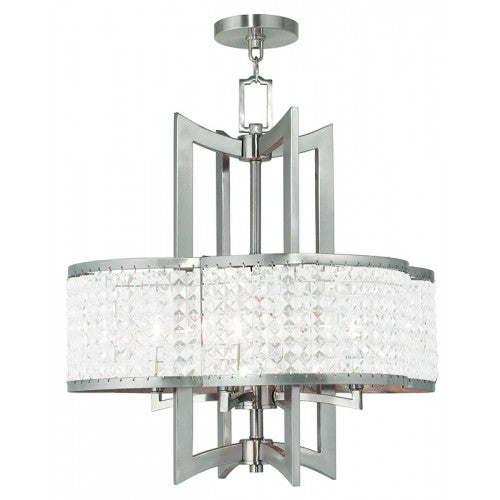 Livex Lighting Grammercy 4 Light Brushed Nickel Chandelier