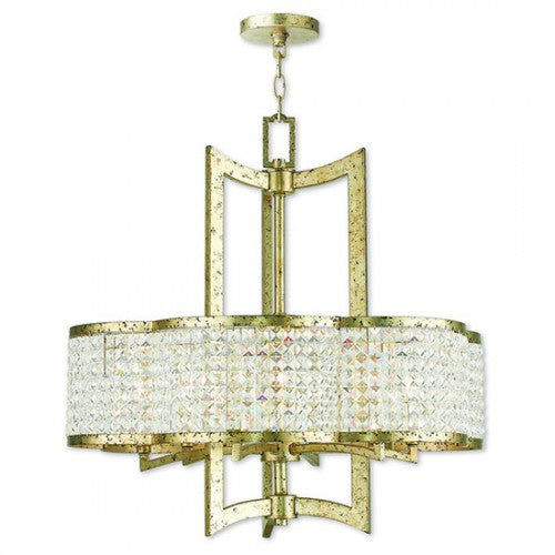 Livex Lighting Grammercy 6 Light Winter Gold Chandelier