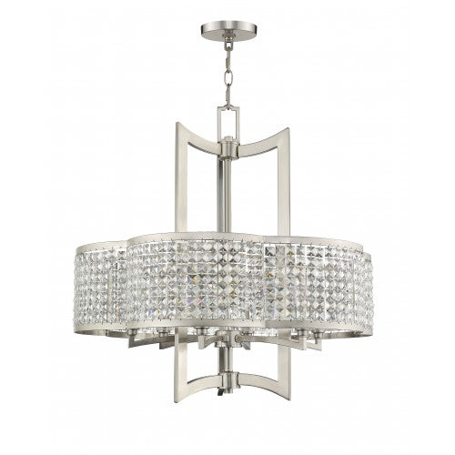 Livex Lighting Grammercy 6 Light Brushed Nickel Chandelier