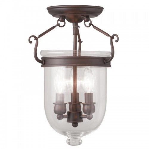 Livex Lighting Jefferson 3 Light Imperial Bronze Ceiling Mount