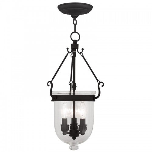 Livex Lighting Jefferson 3 Light Black Chain Lantern