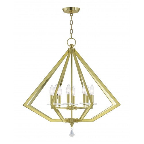 Livex Lighting Diamond 8 Lt PB Chandelier
