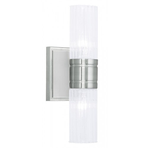 Livex Lighting Midtown 2 Light Brushed Nickel Bath Light