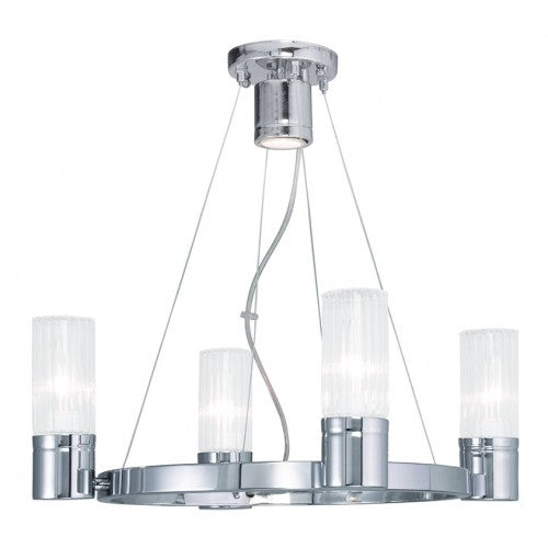 Livex Lighting Midtown 4 Light Polished Chrome Chandelier