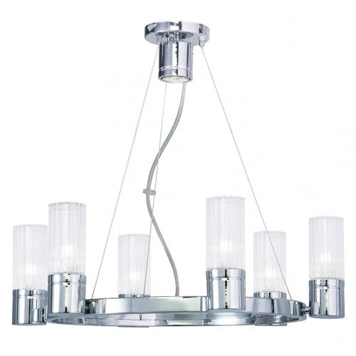 Livex Lighting Midtown 6 Light Polished Chrome Chandelier