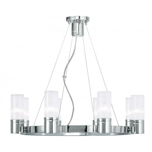 Livex Lighting Midtown 8 Light Polished Chrome Chandelier