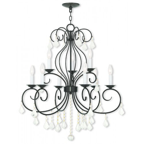 Livex Lighting Donatella 6 Light + 3 Light EBZ Chandelier
