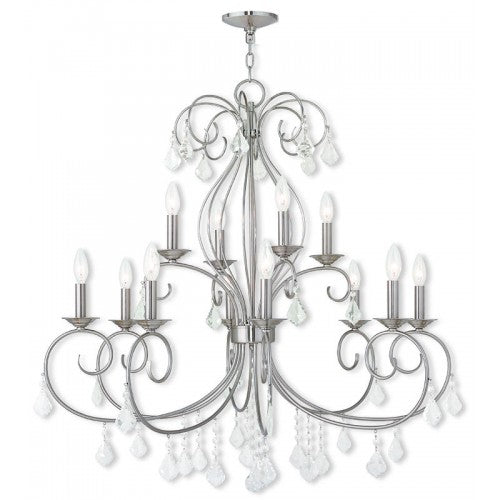 Livex Lighting Donatella 8 Light + 4 Light BN Chandelier