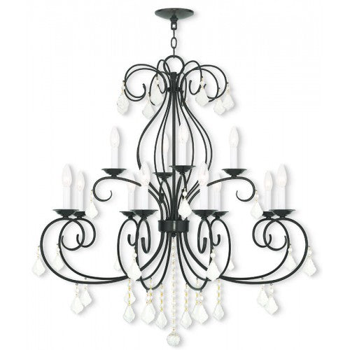 Livex Lighting Donatella 8 Light + 4 Light EBZ Chandelier